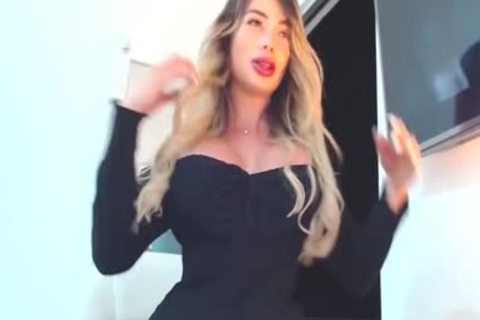 Hot Curvy Lovense Shemale On Webcam, Part 10