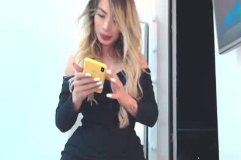 Hot Curvy Lovense Shemale On Webcam, Part 9