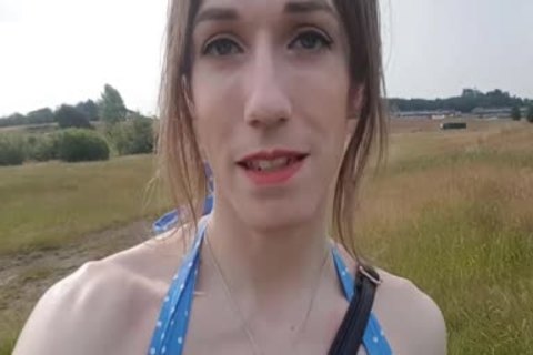 Outdoor ass In My Summer suit; Public No panties Finger bang