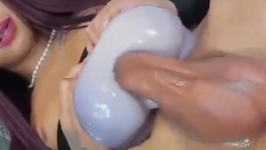 Long Haired Transgirl With Tattoos Masturbates With Sexy Toy On Webcam