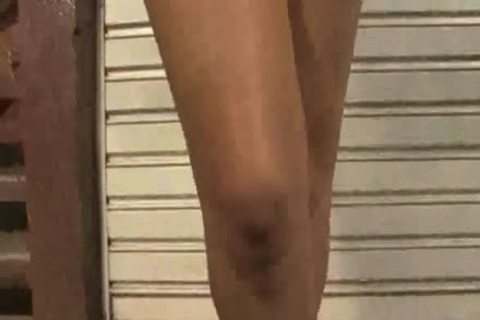 Joy Spears Plays With Her Cock On A Staircase